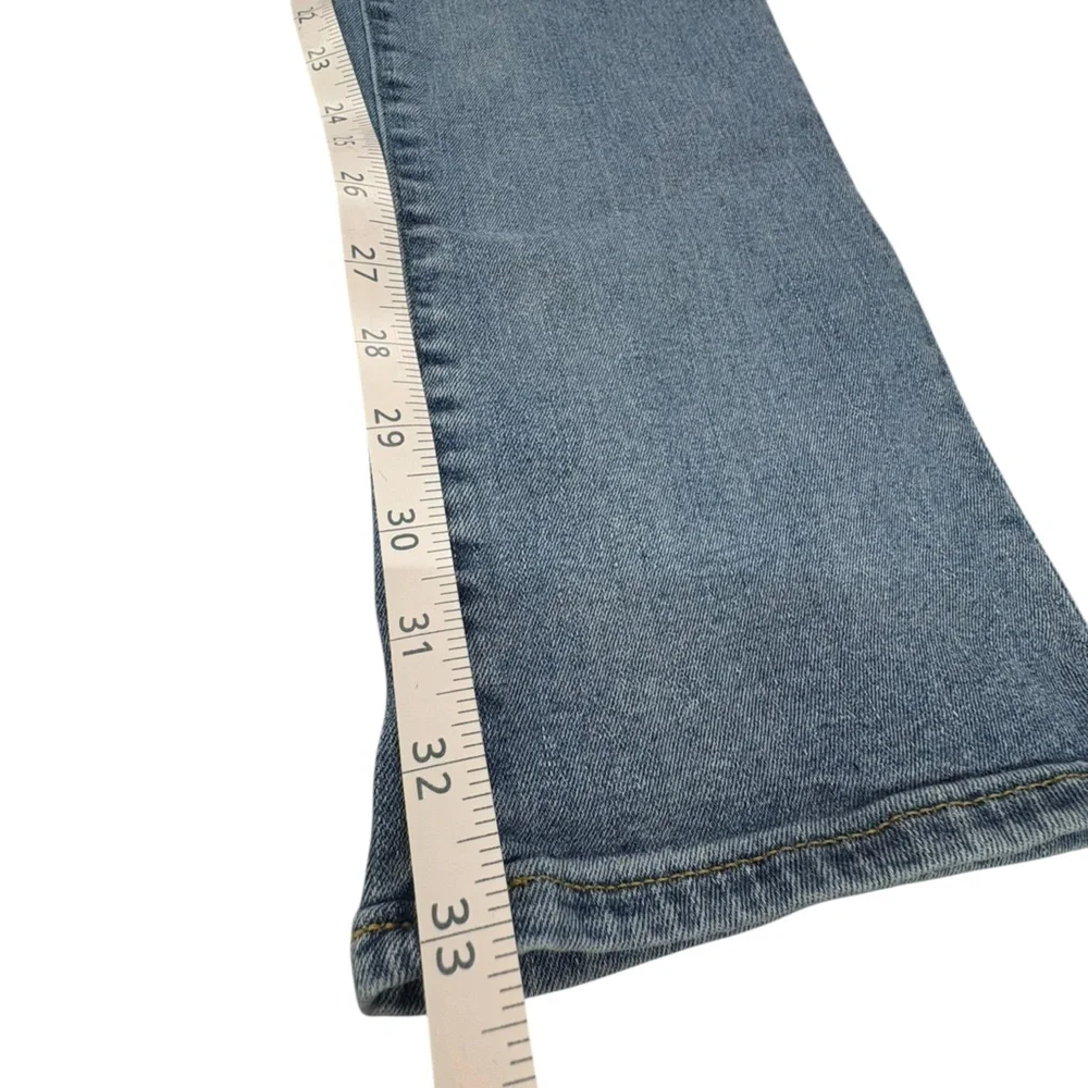 GAP Women's Straight Leg Mid Rise Jeans in Blue - Picture 6 of 8